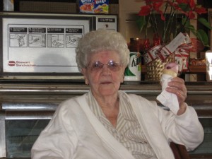 Mama Hunter was not with us this day. She was in Heaven, but, if she could, I know she would have been enjoying a double scoop of Strawberry Ice Cream